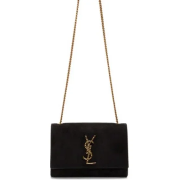 Saint Laurent Kate Small Crossbody YSL Monogram Kate Small Suede Chain Crossbody - Picture 13 of 14